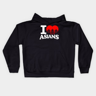 I Love Asians Kids Hoodie